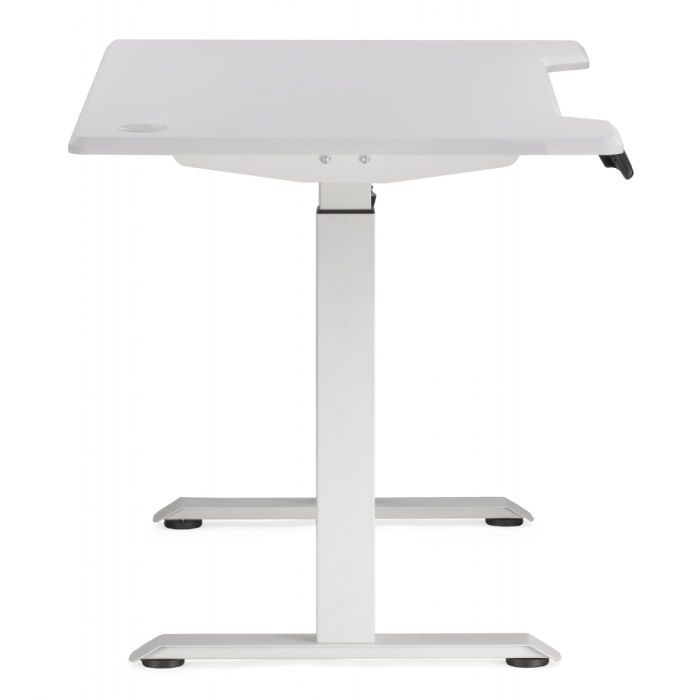 Прямые компьютерные столы, Компьютерный стол Маркос с механизмом подъема 120х75х75, белый