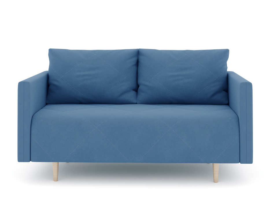 Диваны прямые кухонные, Диван прямой нераскладной Милли мини 2-х  местный с подлокотниками, велюр