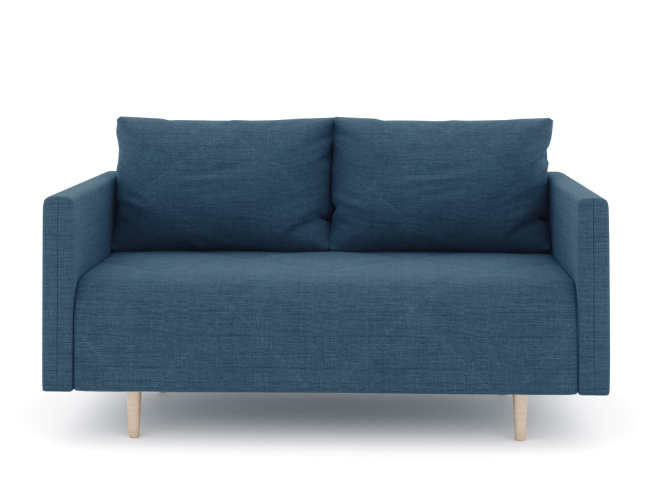 Диваны прямые кухонные, Диван прямой нераскладной Милли мини 2-х  местный с подлокотниками, рогожка Люкс