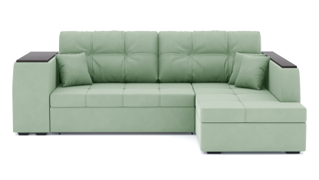 Диван-кровать угловой Брюссель дельфин, велюр