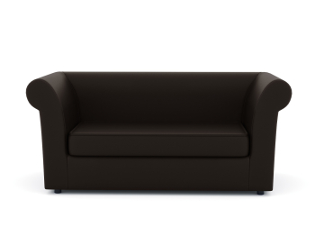 Диван офисный без механизма, искусственная кожа