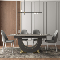 Обеденные столы, Стол Монако, столешница керамогранит (1600/2000х900х820) золото