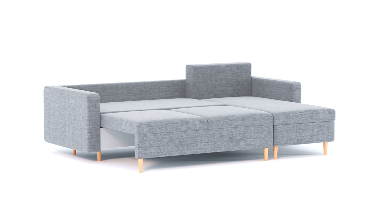 Диваны угловые в гостиную, Диван-кровать угловой еврокнижка-пантограф Белфаст, рогожка