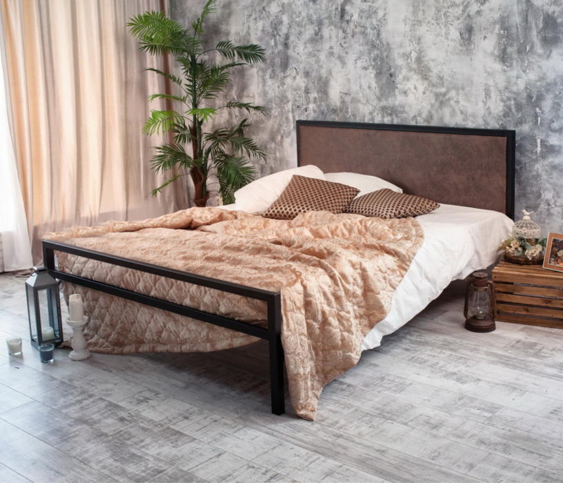 Кровати 180х200, Кровать в стиле лофт Лоренцо 1.8 (Черный)