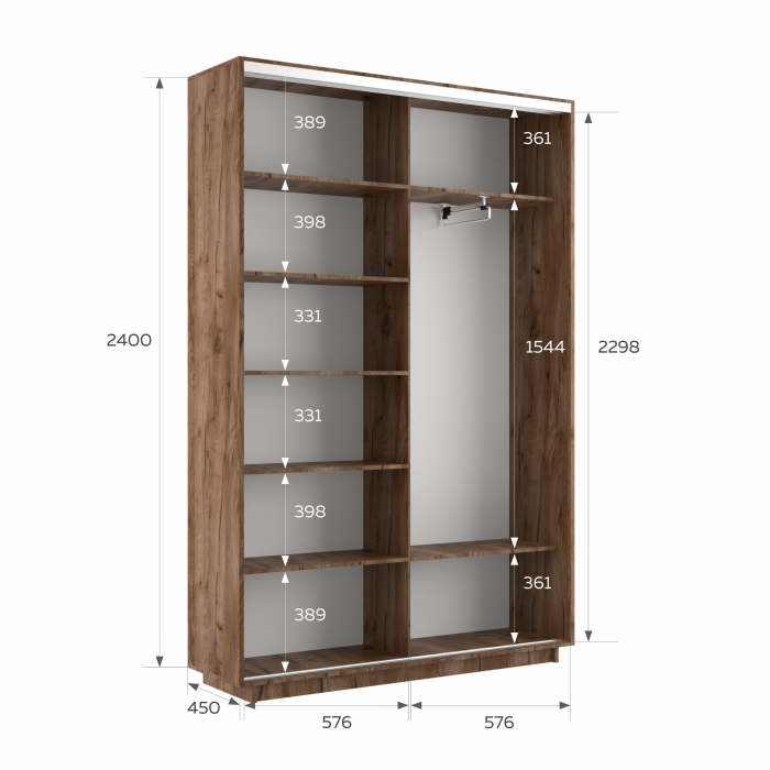 Шкафы-купе 2-х дверные, Шкаф-купе Экспресс 2-х дверный Фотопечать Калейдоскоп Стекла 120х45х240