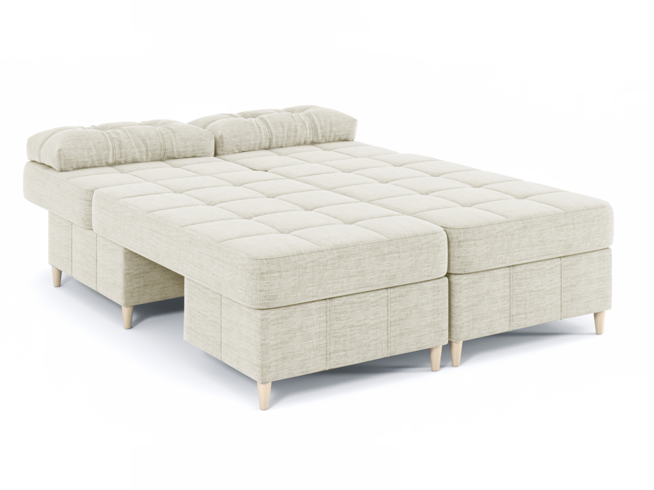 Диваны угловые в гостиную, Диван-кровать угловой Оливер Люкс 2 еврокнижка-трансформер, рогожка