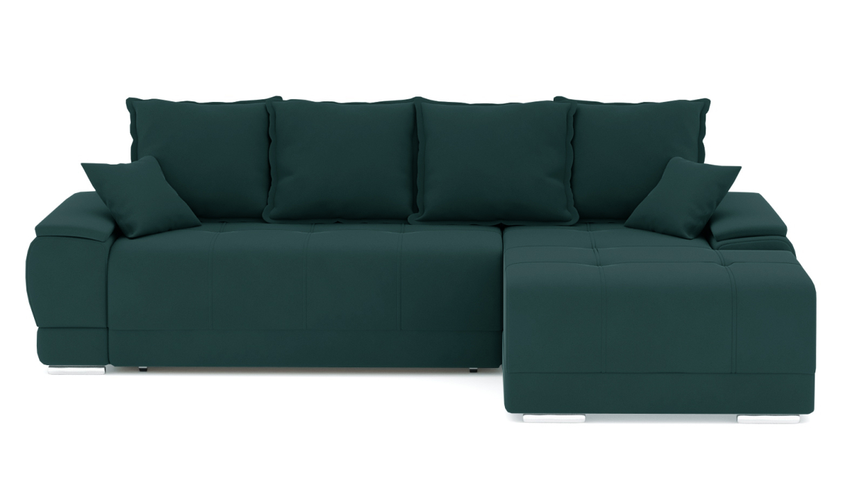 Диваны угловые в гостиную, Диван-кровать угловой Нордвикс Мини, велюр