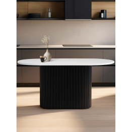 Стол Барон О 160 х 90 (черные ноги)