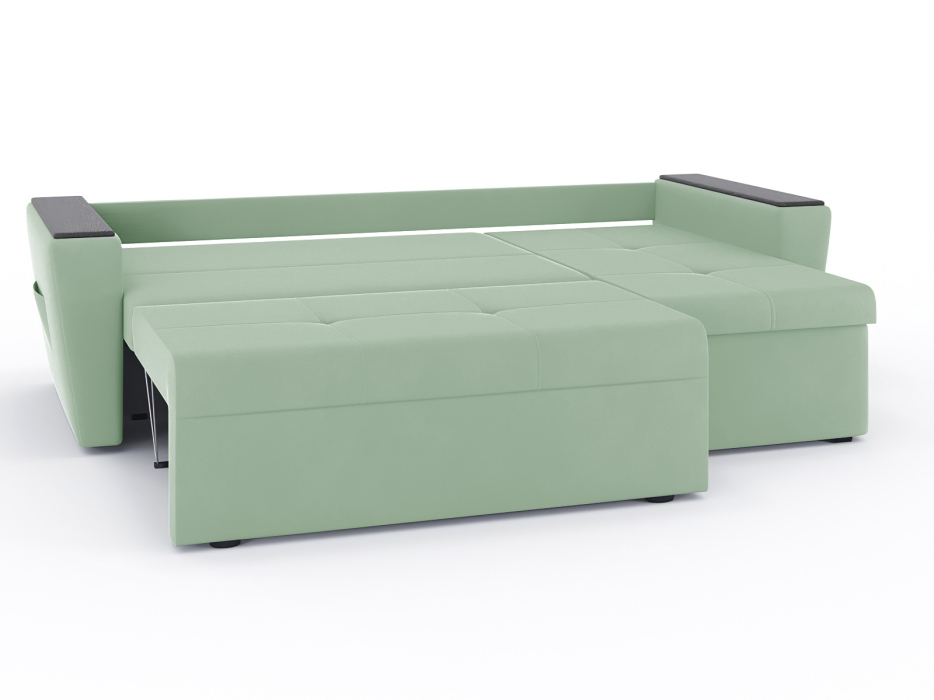 Диваны угловые в гостиную, Диван-кровать угловой Дубай Майами еврокнижка трехсекционная, велюр