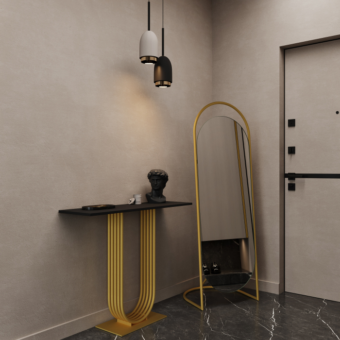 Зеркала в спальню, Напольное зеркало GENGLASS Evelum в металлической раме