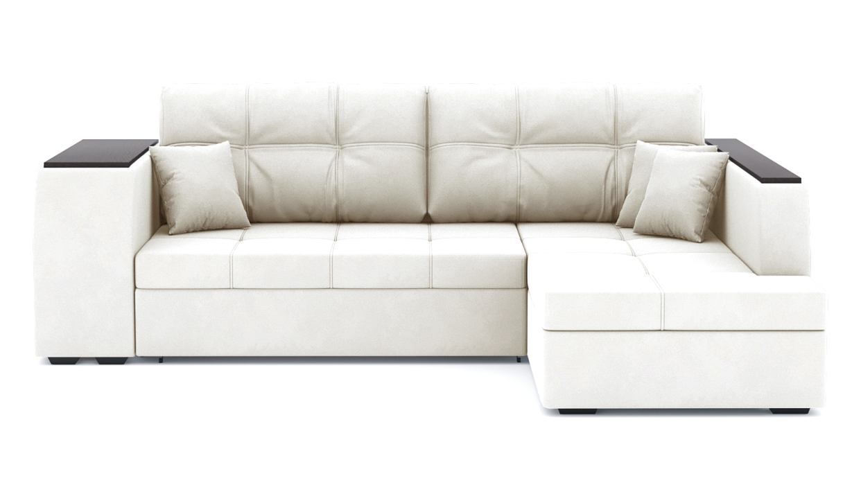 Диваны угловые в гостиную, Диван-кровать угловой Брюссель дельфин, велюр