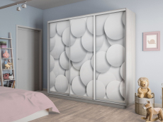 Шкафы-купе 3-х дверные, Шкаф-купе Экспресс 3-х дверный Фотопечать Шары Стекла 210х45х220