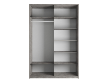 Шкаф Эста дуо Стекло белое/зеркало 2400 х 2000 х 660