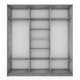 Шкаф-купе Широкий Прайм 3-х дверный Зеркала/ДСП/Доводчики 240х57х230