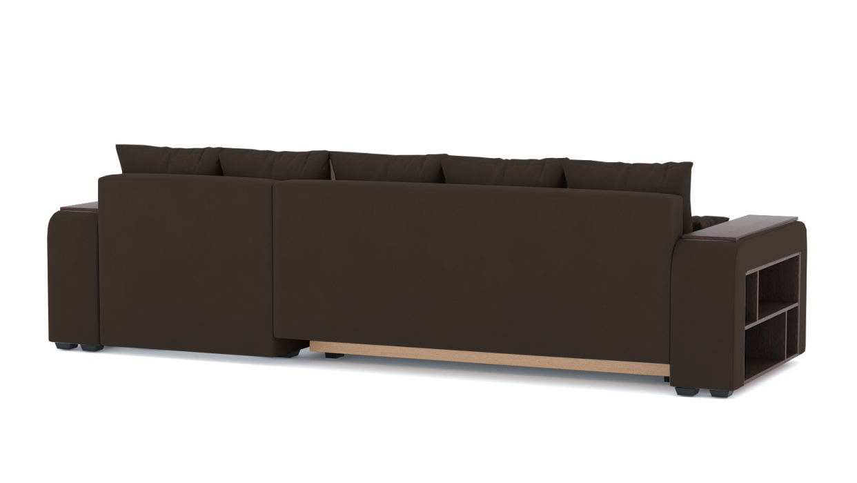 Диваны угловые в гостиную, Диван-кровать угловой Дубай еврокнижка, велюр