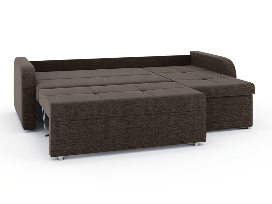 Диваны угловые в гостиную, Диван-кровать угловой Мини Люкс трехсекционная еврокнижка, рогожка Люкс