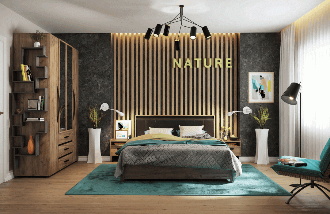 Кровати, Модульная система Nature (модуль 308) Кровать Люкс 1400 с п/м