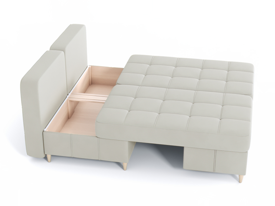 Диваны угловые в гостиную, Диван-кровать угловой Оливер Люкс 2 еврокнижка-трансформер, велюр