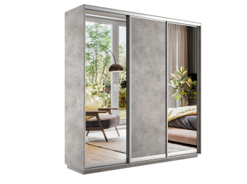 Шкаф-купе Экспресс Медиум (2 зеркала) трио 2400 x 1800 x 600