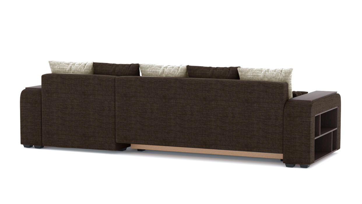 Диваны угловые в гостиную, Диван-кровать угловой Дубай еврокнижка, рогожка