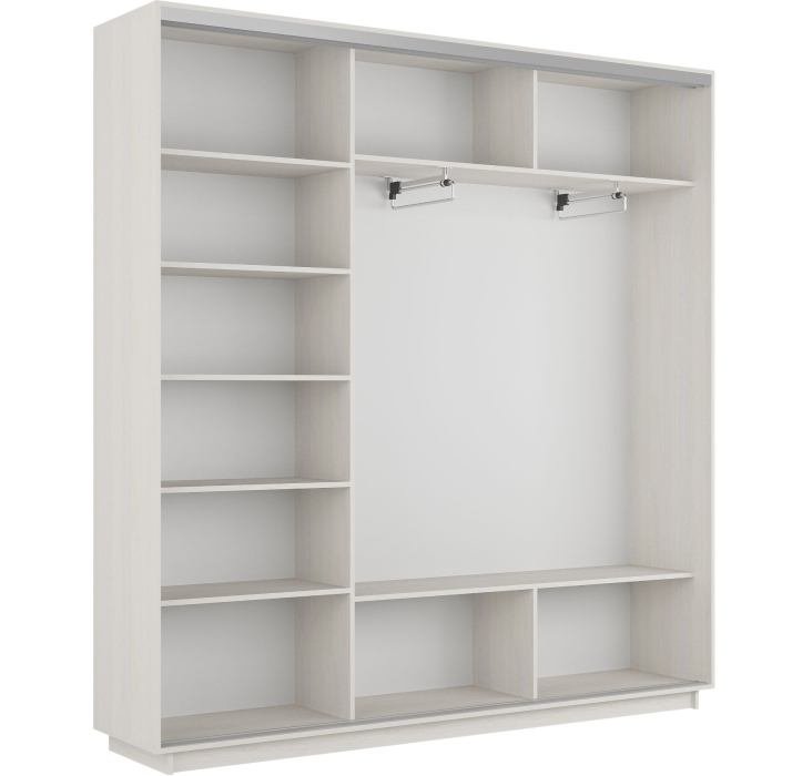 Шкафы-купе 3-х дверные, Шкаф-купе Экспресс Медиум (1 зеркало) трио 2400 x 2100 x 450