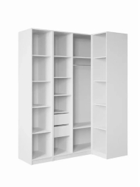 Угловой шкаф для одежды распашной с ящиками, София, 2200х900х1700мм