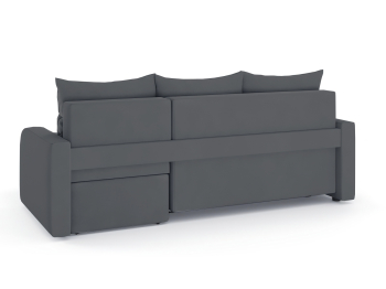 Диван-кровать угловой Мини Люкс трехсекционная еврокнижка, велюр
