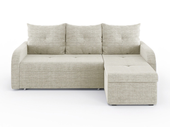 Диван-кровать угловой Мини Люкс трехсекционная еврокнижка, рогожка