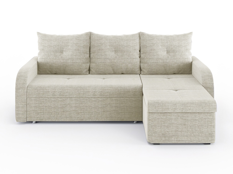 Диваны угловые в гостиную, Диван-кровать угловой Мини Люкс трехсекционная еврокнижка, рогожка