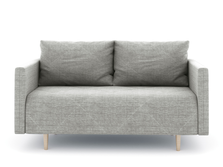 Диваны прямые кухонные, Диван прямой нераскладной Милли мини 2-х  местный с подлокотниками, рогожка Люкс