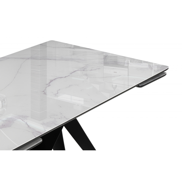 Обеденные столы, Стеклянный стол Блэкберн new 140(200)х80х75