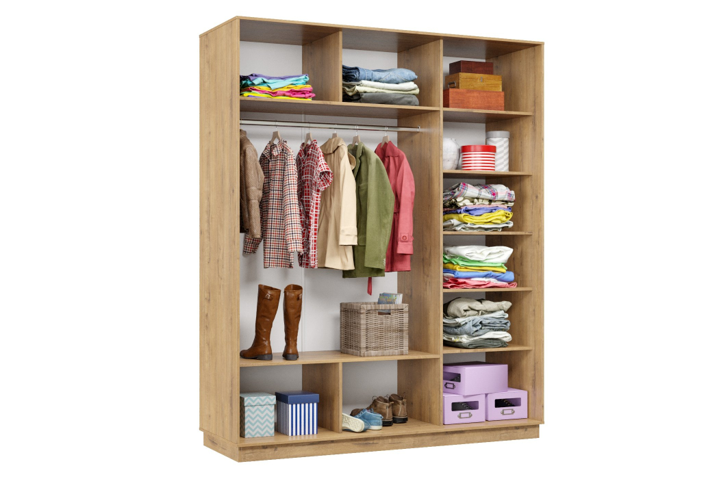 Шкафы-купе 3-х дверные, Шкаф-купе Премьер 24  (01РБ;01РБ;01РБ) фасады ромб белый/трёхдверный/Профиль чёрный муар