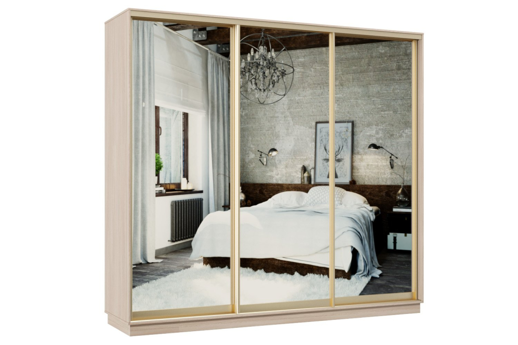 Шкафы-купе, Шкаф-купе Премьер 57 ясень шимо светлый