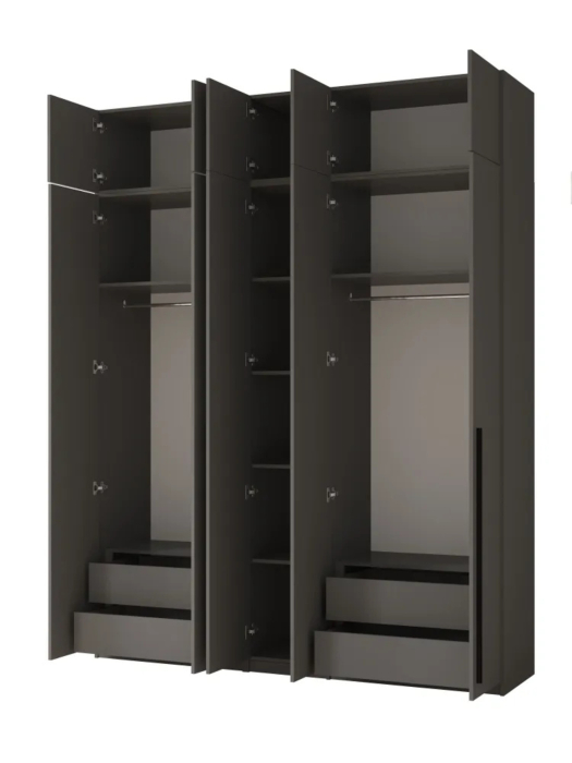 Шкафы распашные, Шкаф распашной 5-ти дверный с антресолью София 2600х2000х520 мм