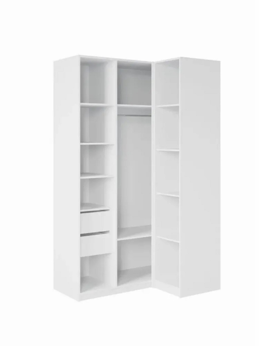 Угловые шкафы, Угловой шкаф для одежды распашной с ящиками, София, 2200х900х1300мм