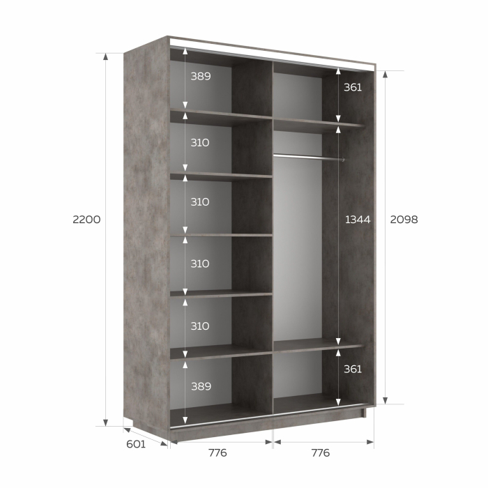 Шкафы-купе 2-х дверные, Шкаф-купе Экспресс 2-х дверный Фотопечать Шары Стекла 160х60х220