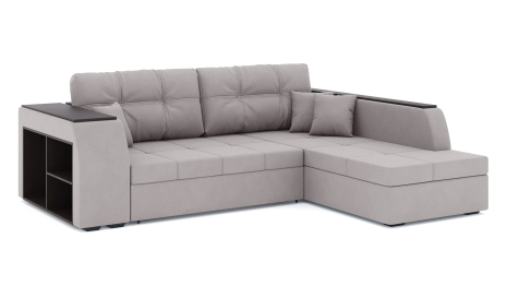 Диван-кровать угловой Брюссель дельфин, велюр