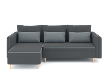 Диван-кровать угловой Рон еврокнижка-пантограф, велюр