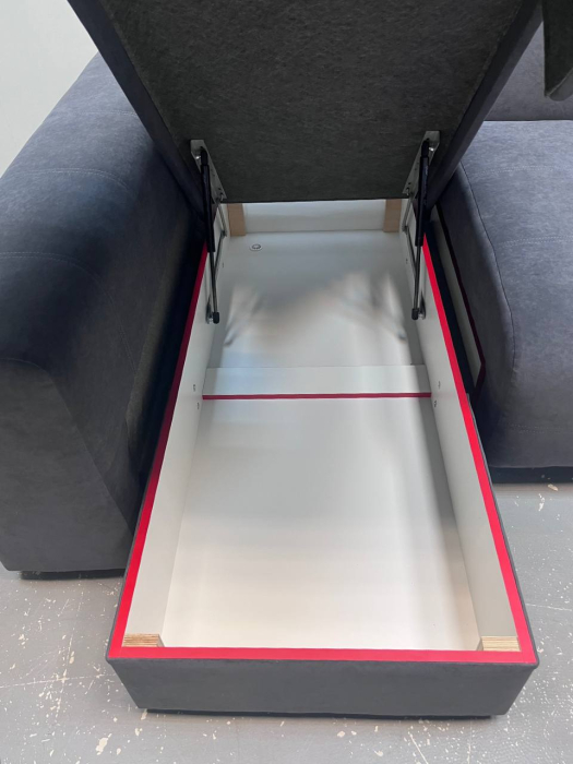 Диваны угловые в гостиную, Угловой диван Бруно с оттоманкой слева, велюр