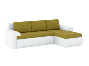 Диван-кровать угловой Кормак с подлокотниками, велюр+кож.зам.