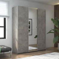 Шкафы-купе 3-х дверные, Шкаф-купе Широкий Прайм 3-х дверный ДСП/Зеркало/Доводчики 240х57х230