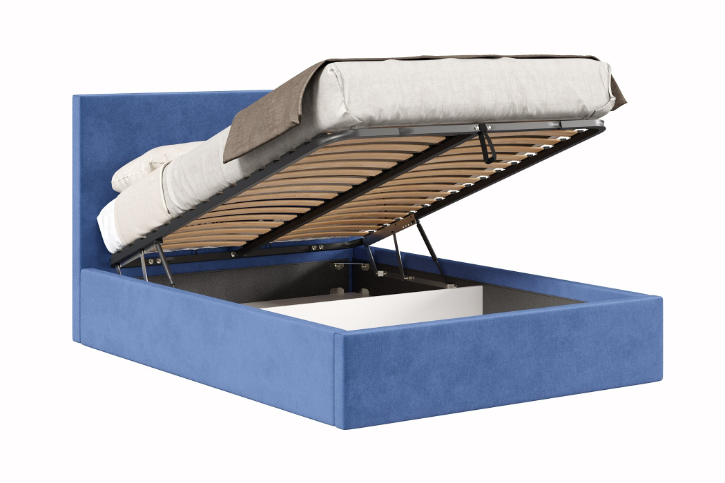 Мягкая кровать, Кровать Парма 1400 с подъёмным механизмом, велюр