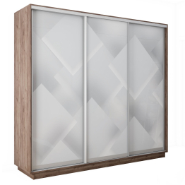 Шкаф-купе Экспресс 3-х дверный Фотопечать Квадрат Стекла 210х45х240
