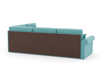 Диван-кровать угловой Мирта дельфин, велюр