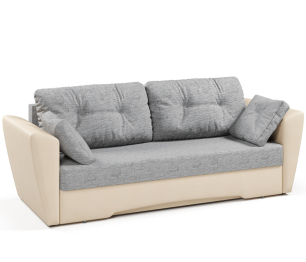 Диван-кровать прямой Амстердам еврокнижка,рогожка+экокожа