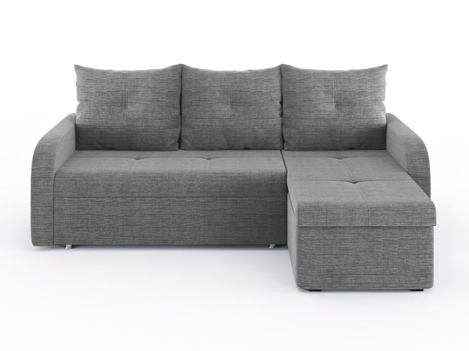 Диваны угловые в гостиную, Диван-кровать угловой Мини Люкс трехсекционная еврокнижка, рогожка Люкс