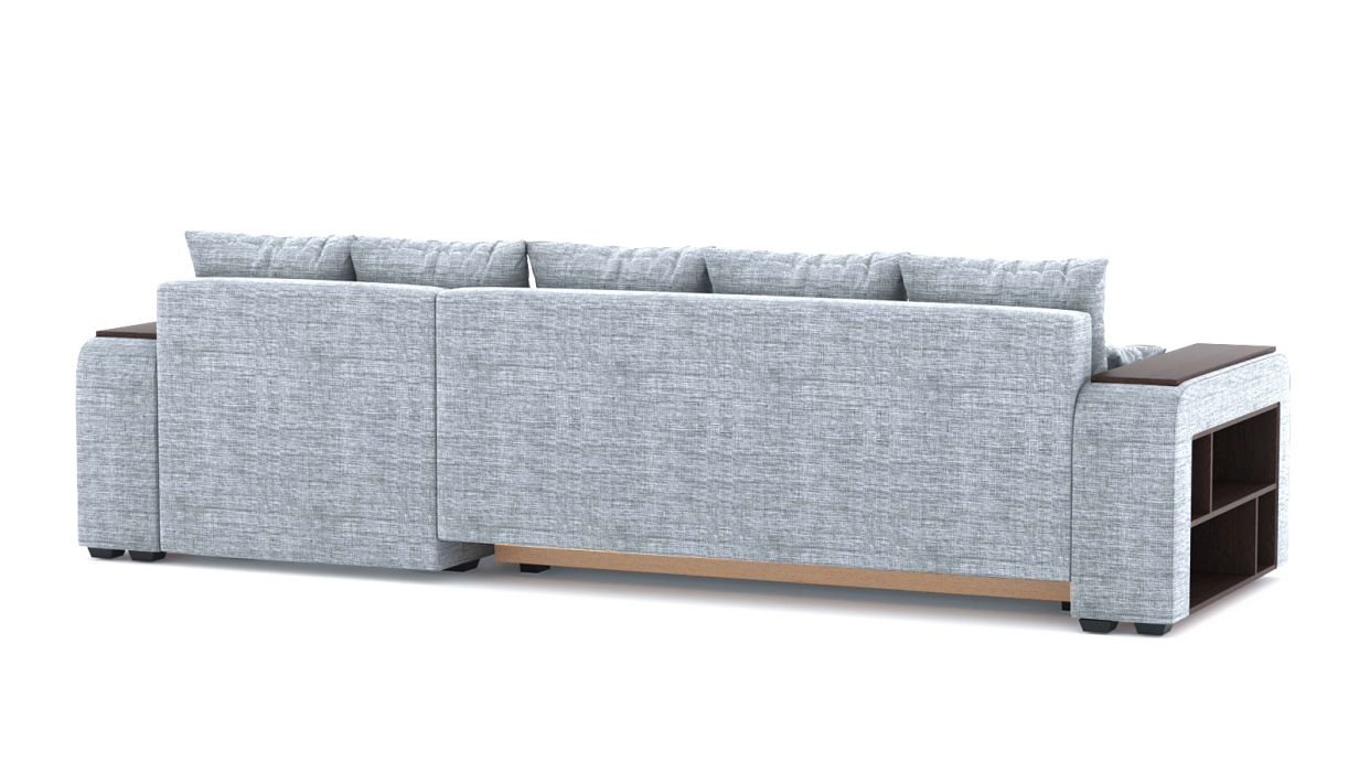 Диваны угловые в гостиную, Диван-кровать угловой Дубай еврокнижка, рогожка