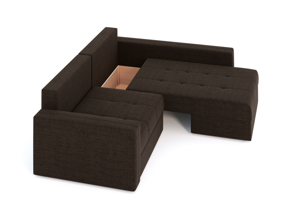 Диваны угловые в гостиную, Диван-кровать угловой Брест 2 секции еврокнижка, рогожка