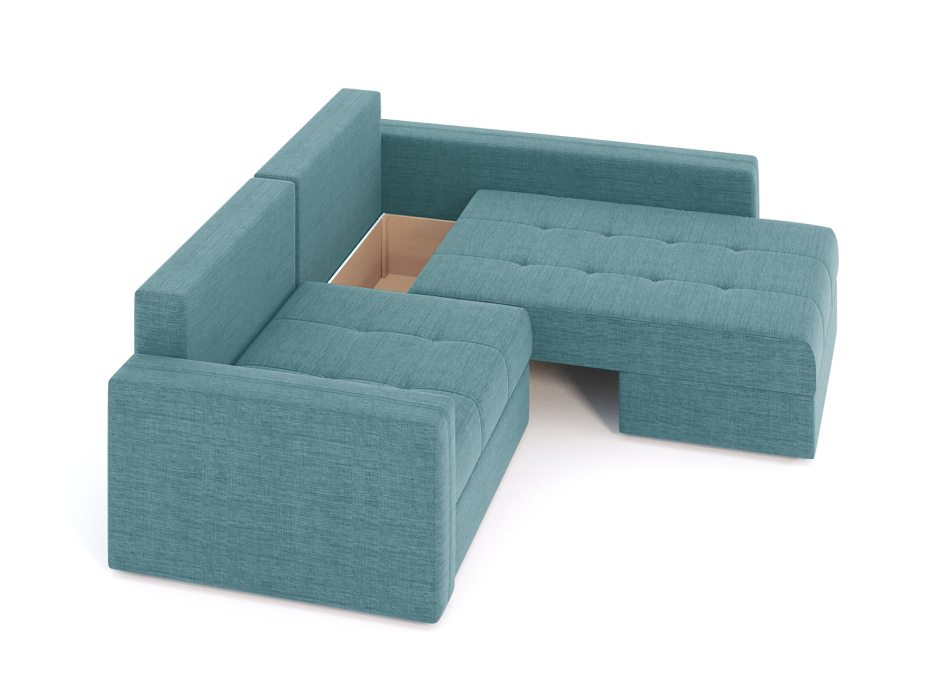 Диваны угловые в гостиную, Диван-кровать угловой Брест 2 секции еврокнижка, рогожка