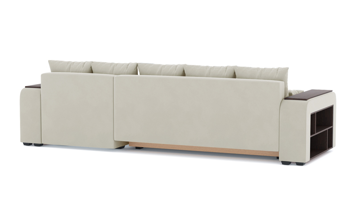 Диваны угловые в гостиную, Диван-кровать угловой Дубай еврокнижка, велюр